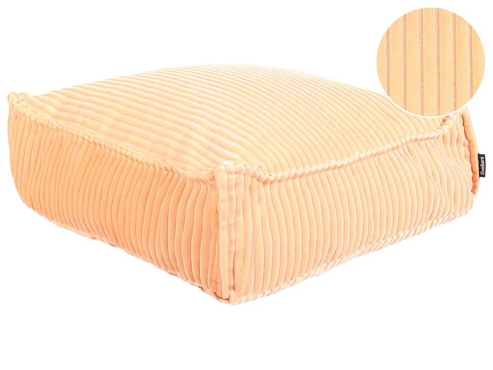 Pouf ALLOZAI Velours Rose pêche