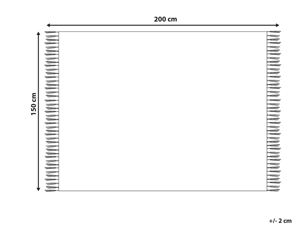 Kuscheldecke VELLA Stoff 150 x 200 cm Cremeweiß_939428