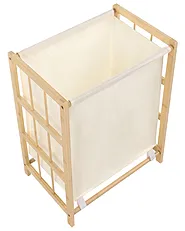 Laundry Basket MERIN Bamboo Light Brown 45 L_1144440
