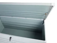 Aufbewahrungsbox CEBROSA 165 cm 70 cm Metall Hellgrau_768873