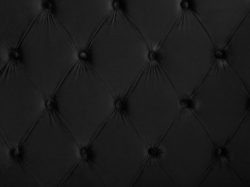 Bed Velvet AYETTE 160 x 200 cm (EU King Size) Black_832100