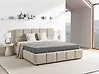 Ottoman Bed NOYON Fabric Taupe 180 x 200 cm (EU Super King)