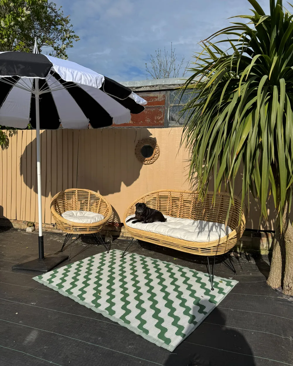 Gartenstuhl MARATEA Rattan Naturfarben_982506
