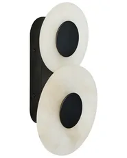 Set of 2 Wall Lamps YTHAN LED Marble White_1103768