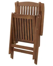 Set mit 6 Stühlen und Sitzkissen AMANTEA Akazienholz Taupe_879784