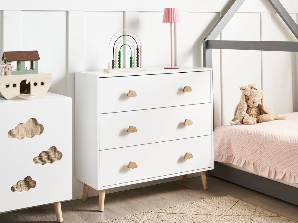 3 Drawer Chest CLOUDY White