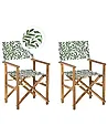 Gartenstuhl 2er Set CINE Akazienholz Weiß