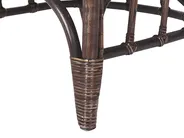 Garden Lounge Set with Table 4 Seater BRINDISI Rattan Dark Brown_821625