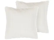 Dekokissen 2er Set PUMILA 45 x 45 cm Webpelz Weiß Ohne Muster_822110