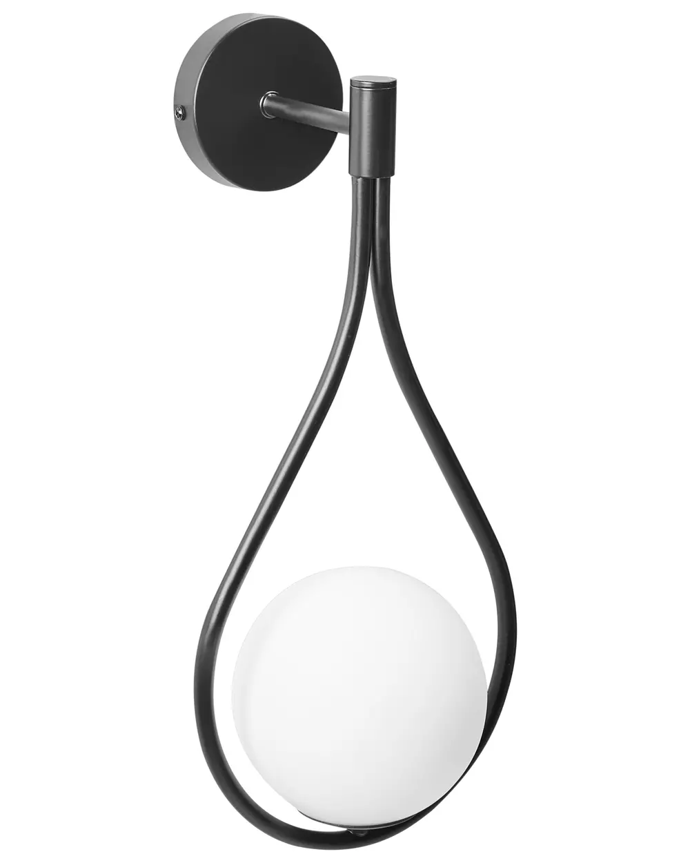 Wandlampe AUROUE Metall Schwarz
