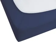 Spannbettlaken HOFUF 180 x 200 cm Baumwolle Marineblau_816028