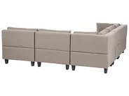 Modular Corner Sofa 5 Seater UNSTAD Fabric Brown Right Hand_924938