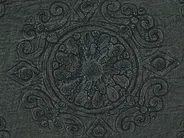 Dekokissen 2er Set VELOOR 30 x 50 cm Baumwolle Dunkelgrau Orientalisches Muster_826970
