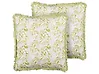Dekokissen 2er Set FILIX 45 x 45 cm Baumwolle Grün Blumenmuster