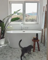 Freistehende Badewanne HAVANA 150 x 75 cm Weiß_845762