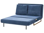Sofa Bed 2 Seater JERSLEV Fabric Blue_1012007