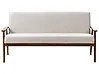 Sofa 3-Sitzer ESRUM Stoff Dunkelbraun / Grau