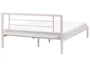 Bed Metal CUSSET 160 x 200 cm (EU King Size) Light Beige_1162083