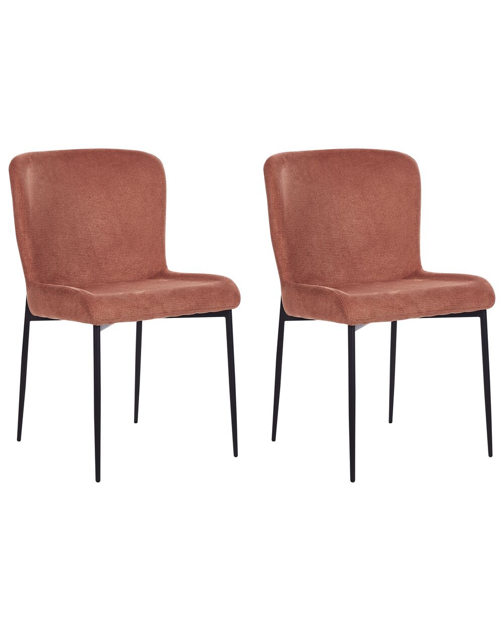 Esszimmerstuhl 2er Set ADA Stoff Braun