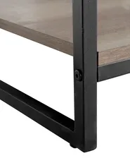 Bücherregal mit 4 Ebenen FORRES 143 cm Braun / Schwarz_726017