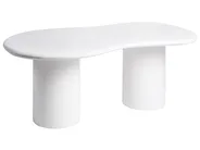 Gartentisch SIRMIONE 200 cm 110 cm Terrazzo Optik Weiß_1052916