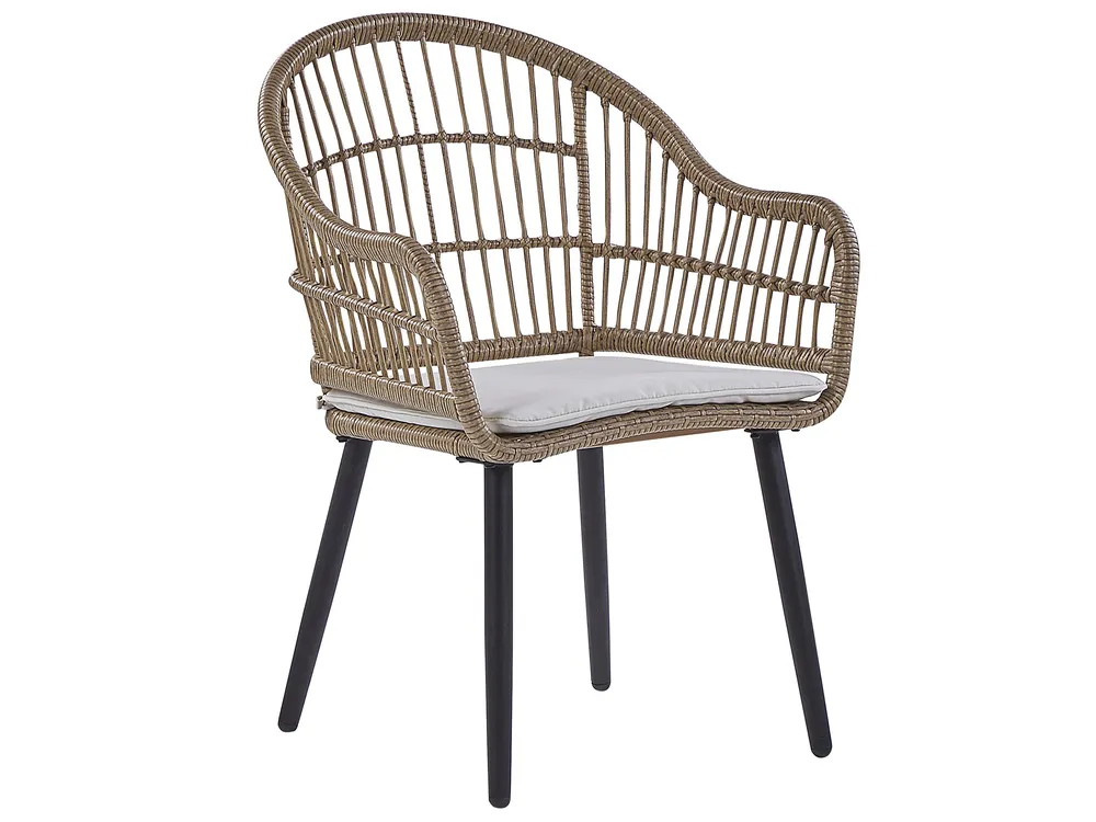 Gartenmöbel Set 6-Sitzer ALIANO II inkl. Kissen Polyrattan Beige_812456