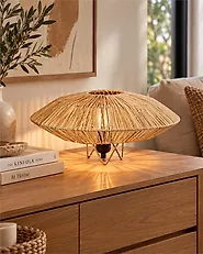 Tischlampe MENTIRI Geflecht Naturfarben_1183864