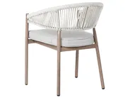Gartenmöbel Set 6-Sitzer FLAVIA inkl. Kissen Metall Braun_936242