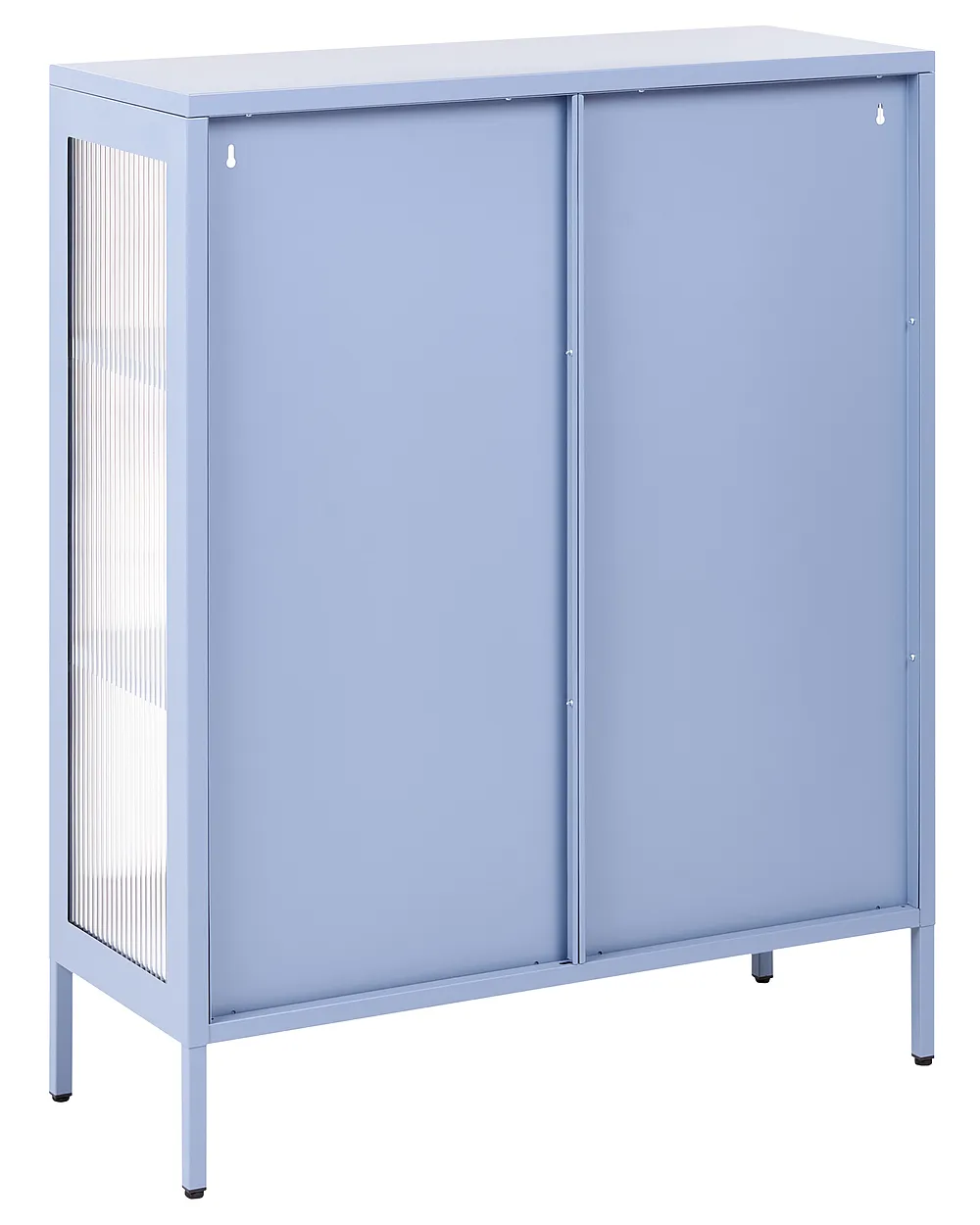 Vitrine mit Glastüren HARLYN  90 cm Metall Blau_1160855