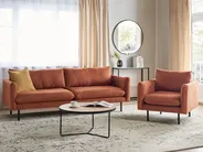 Sofa Set 4-Sitzer VINTERBRO Chenillegewebe Goldbraun_907067