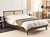 Bett mit Lattenrost Rattan MONPAZIER 180 x 200 cm Dunkelbraun