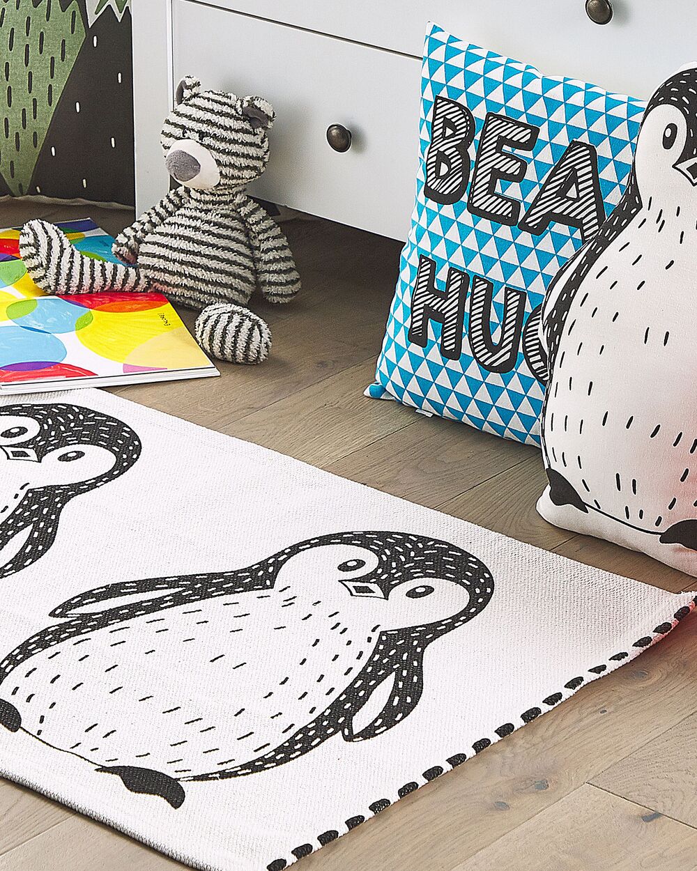 Kids Rug HAJDARABAD White 60 x 90 cm Cotton