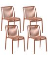 Gartenstuhl 4er Set ARICCIA Hellrot