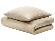 Ensemble de housses de couette AVONDALE 135 x 200 cm Satin de coton Beige_815149