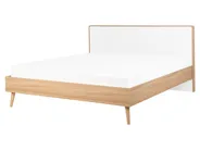 Bett mit LED SERRIS 160 x 200 cm Hellbraun_772474