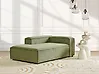 Rechtsseitige Chaiselongue ARDAL Cord Grün