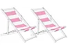 Ersatzstoff für Sonnenliege 2er Set ANZIO/AVELLINO 113 x 44 cm Rosa