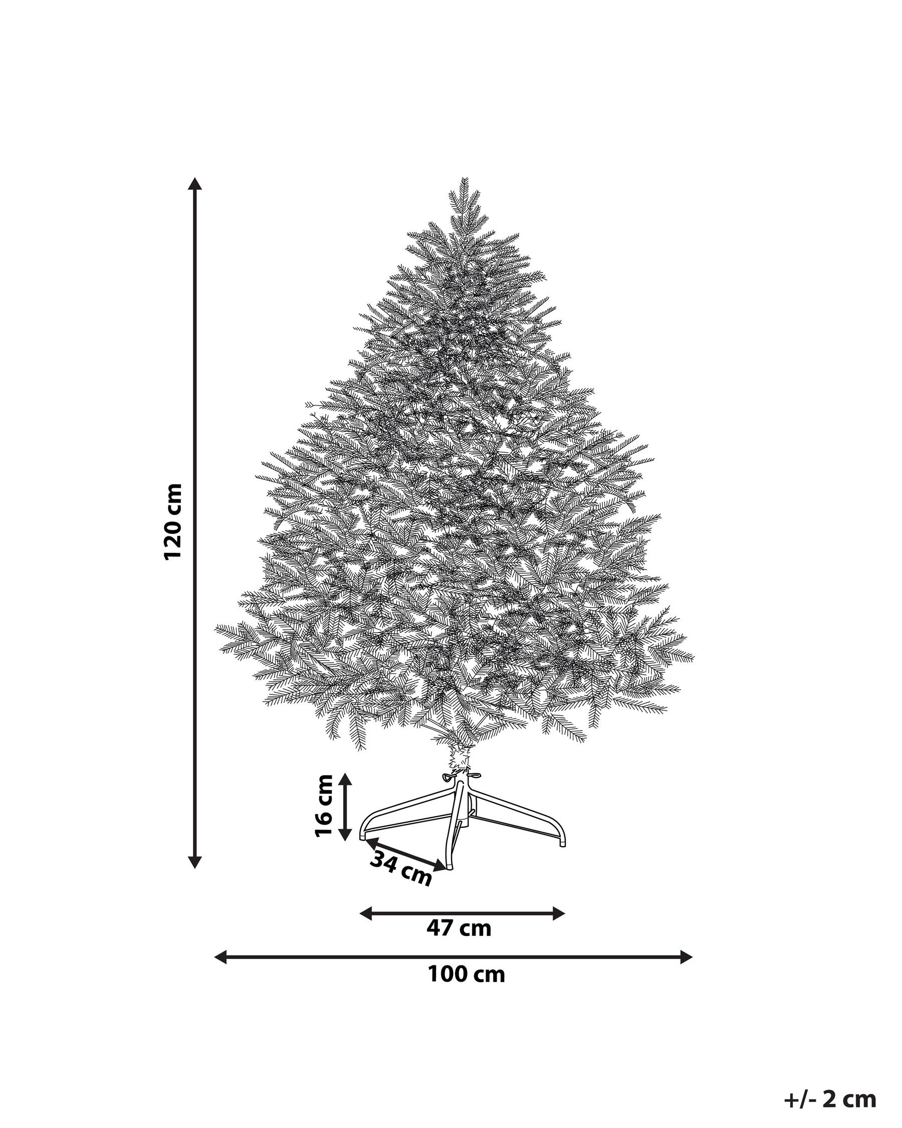 Künstlicher Weihnachtsbaum mit Schnee MASALA 120 cm Weiß_812969