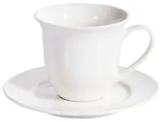 Tassen 8er Set mit Untertellern ELDERBERRY Porzellan Weiß_986837
