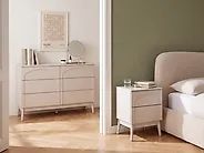2 Drawer Bedside Table BOULIA Light Beige_1169120