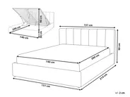 Bett mit Stauraum DREUX Stoff Beige 140 x 200 cm_861142