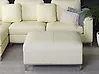 Ottomane OSLO Echtleder Hellbeige