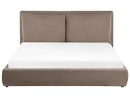 Bett mit Lattenrost Bouclé BAJONNA 160 x 200 cm Braun_1010770