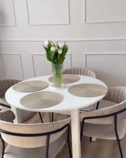 Set of 2 Dining Chairs MARIPOSA Velvet Taupe_990400