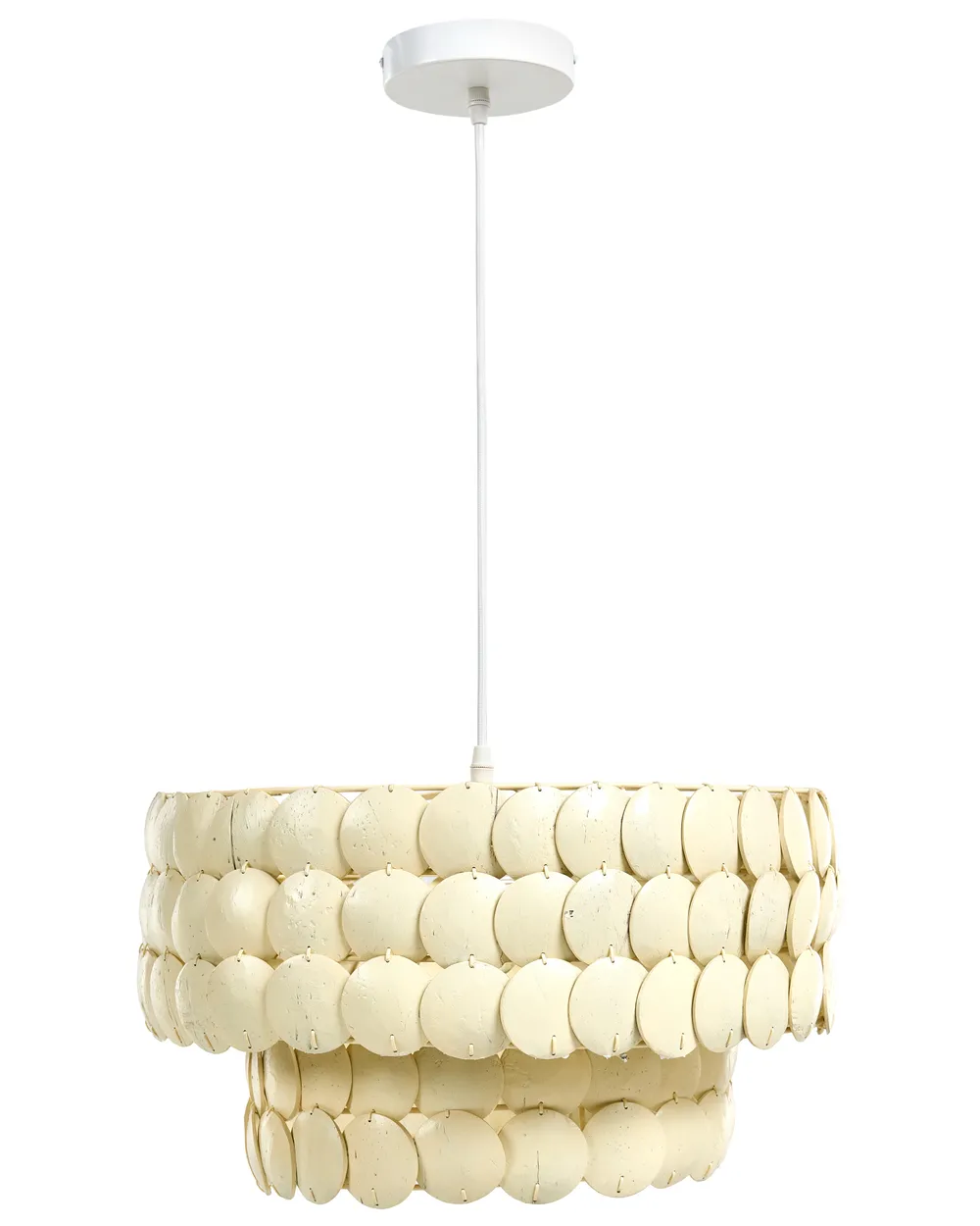 Kronleuchter KOTMALE Kokosnussschale Hellbeige_1003593