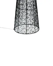 Weihnachtsdekoration 3er Set LED VEJLESO 40/60/80 cm Weihnachtsbaum Schwarz_1015601