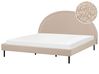 Bett mit Lattenrost Bouclé MARGUT 180 x 200 cm Beige