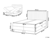 Boxspringbett mit Stauraum DAME Samtstoff Cremeweiß 180 x 200 cm_1004844