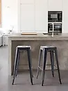 Set of 2 Bar Stools CABRILLO Metal Black