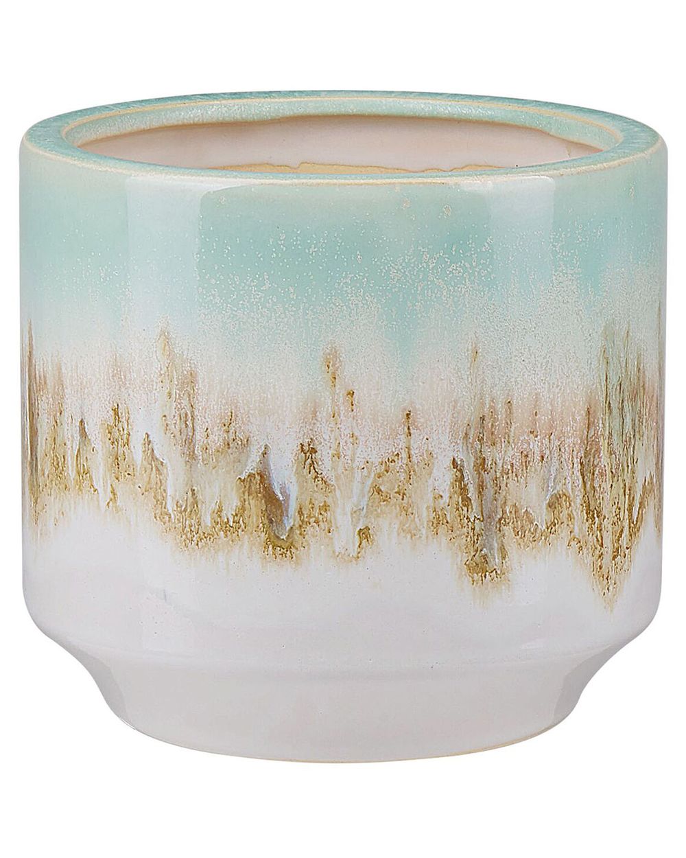 Vase à fleurs CYME 15 cm Grès Vert menthe